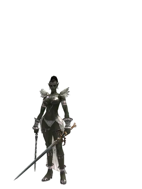 Stormbringer*Raid Sword on a female Orc mystic, front view