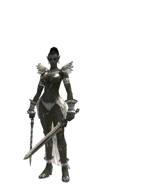 Stormbringer*Spirit Sword on a female Orc mystic, front view
