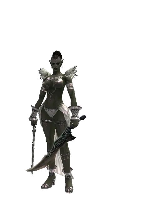 Stormbringer*Sword of Limit on a female Orc mystic, front view