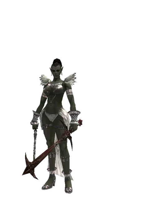 Stormbringer*Sword of Nightmare on a female Orc mystic, front view