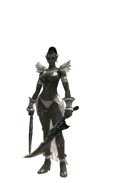 Sword of Limit*Sword of Limit on a female Orc mystic, front view