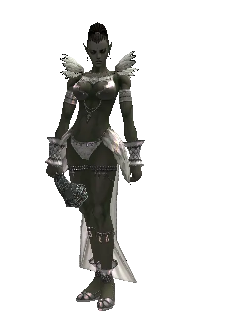 Horn of Glory on a female Orc mystic, front view