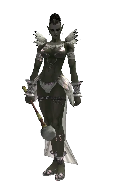 Proof of Revenge on a female Orc mystic, front view