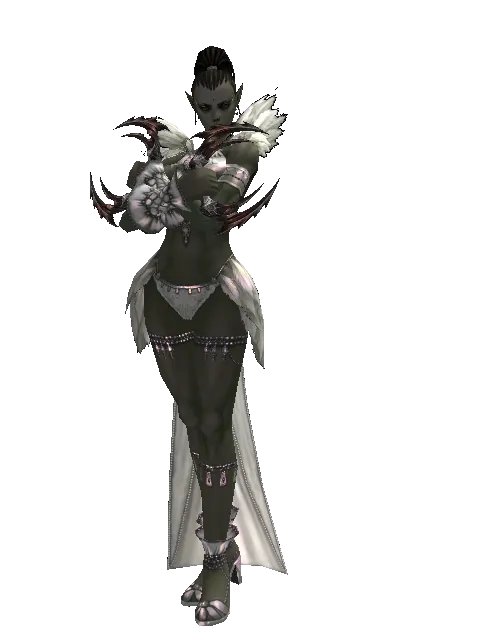 Blood Tornado on a female Orc mystic, front view