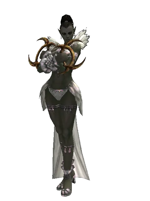 Cestus on a female Orc mystic, front view