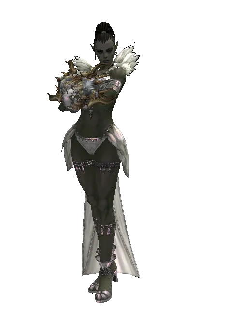 Dynasty Bagh-Nakh on a female Orc mystic, front view