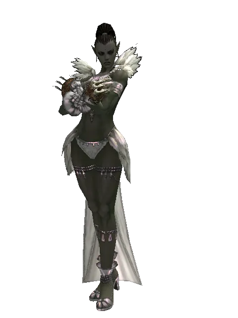 Fist of Butcher on a female Orc mystic, front view
