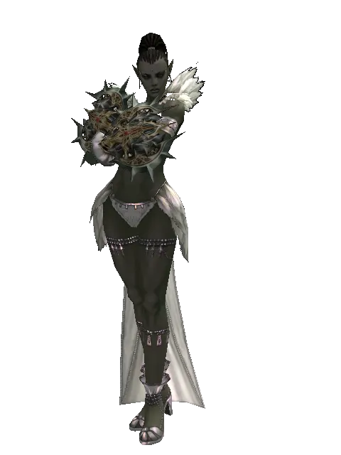 Icarus Hand on a female Orc mystic, front view