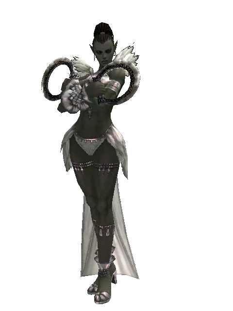 Pata on a female Orc mystic, front view