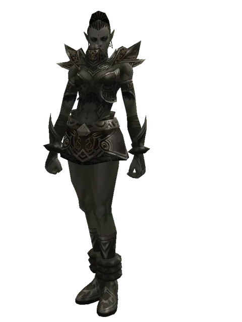 Dark Crystal Set on a female Orc mystic, front view