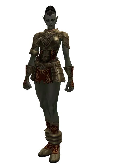 Zubei's Set on a female Orc mystic, front view
