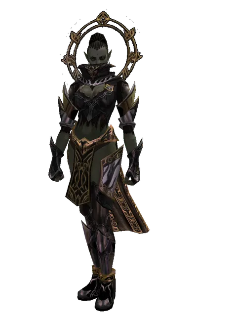 Apella Set on a female Orc mystic, front view