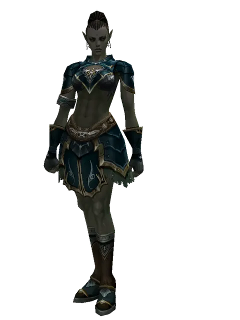 Clan Oath Set - Light on a female Orc mystic, front view