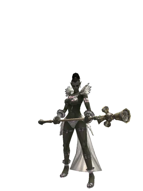Chrono Campana on a female Orc mystic, front view