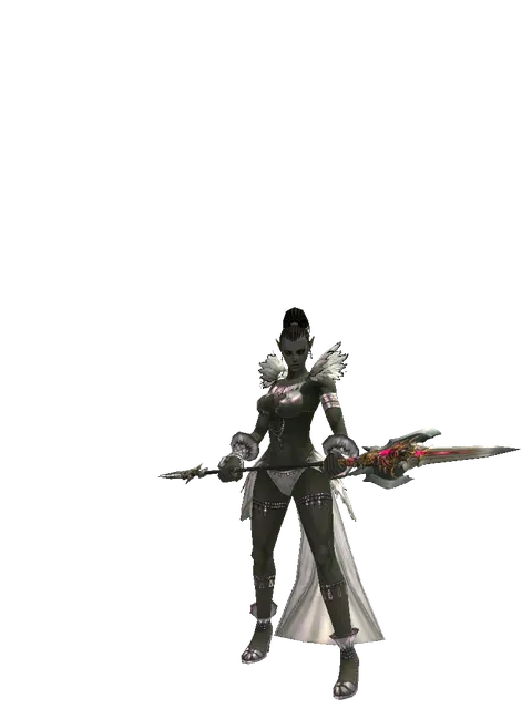 Vesper Pole on a female Orc mystic, front view