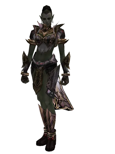 Apella Set - Robe on a female Orc mystic, front view