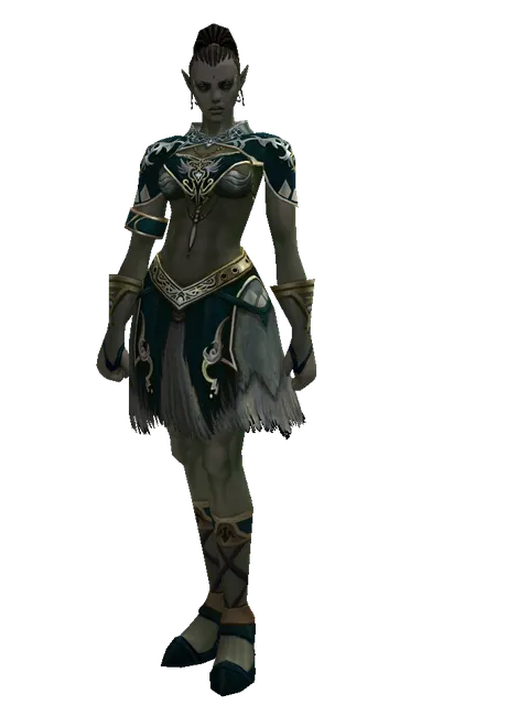Clan Oath Set - Robe on a female Orc mystic, front view