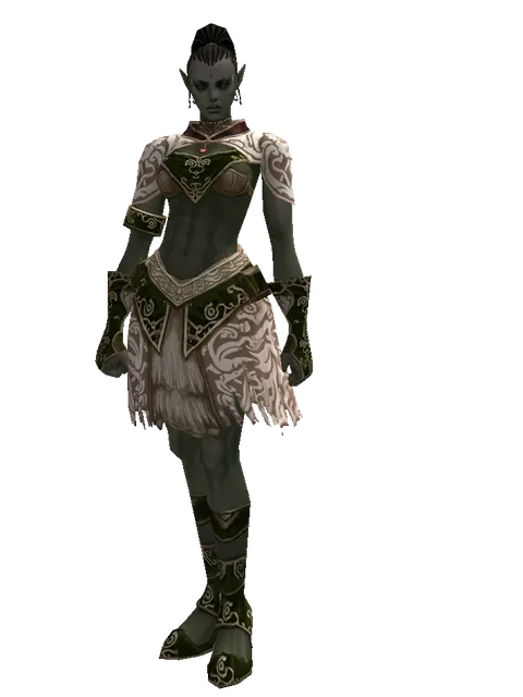 Divine Set on a female Orc mystic, front view
