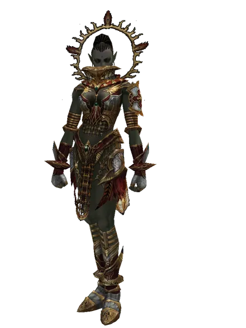 Dynasty Set - Robe on a female Orc mystic, front view