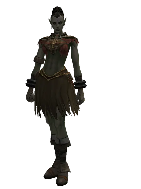 Magic (robe) on a female Orc mystic, front view