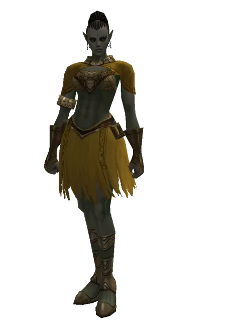 Mithril Set - Robe on a female Orc mystic, front view