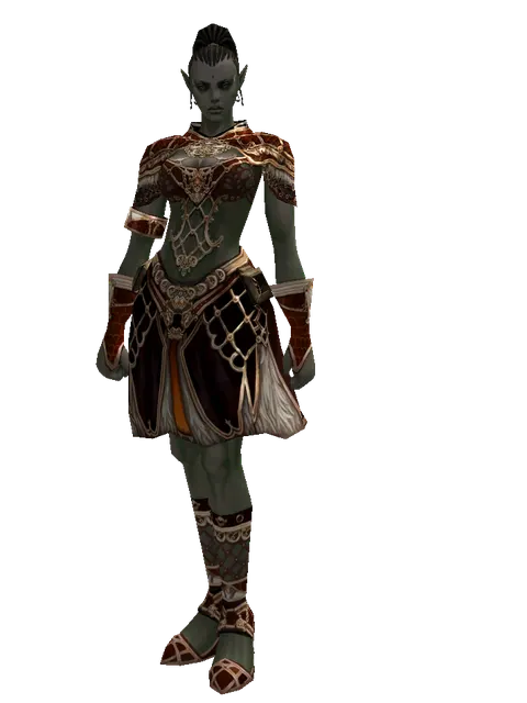 Robe of Nightmare Set on a female Orc mystic, front view