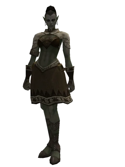 Sage's (robe) on a female Orc mystic, front view