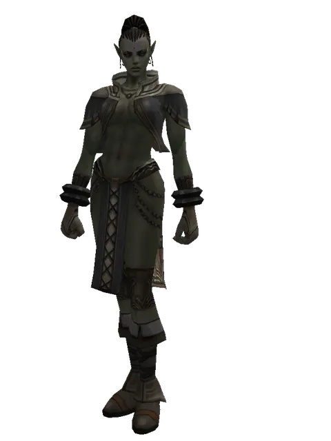 No Name (robe) on a female Orc mystic, front view