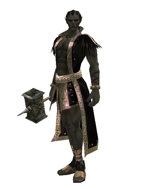 Big Hammer on a male Orc mystic, front view