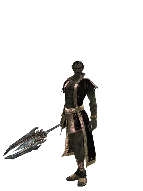 Cabrio's Hand on a male Orc mystic, front view