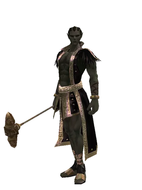 Doom Hammer on a male Orc mystic, front view
