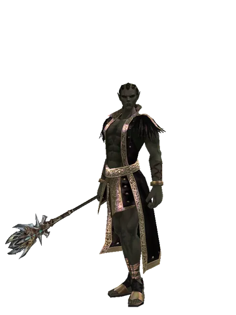 Dynasty Mace on a male Orc mystic, front view