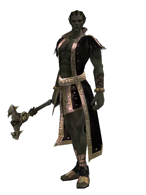 Elrokian Trap on a male Orc mystic, front view