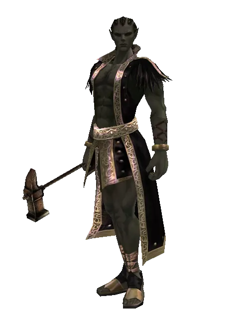 Iron Hammer on a male Orc mystic, front view