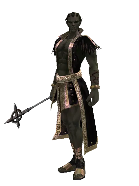 Mace of Prayer on a male Orc mystic, front view