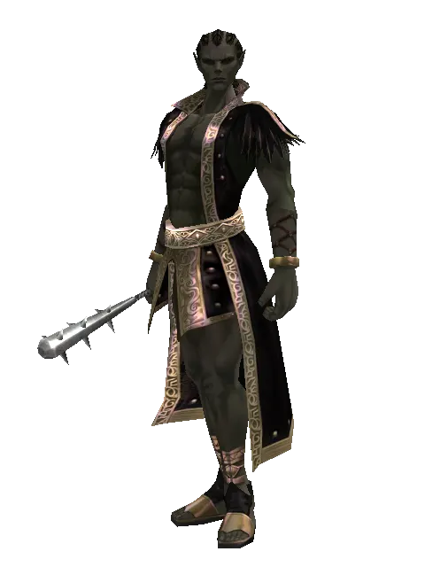 Skull Breaker on a male Orc mystic, front view