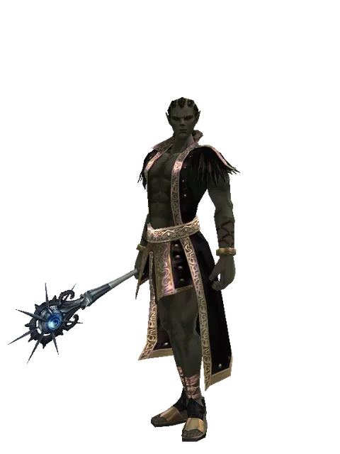 Spiritual Eye on a male Orc mystic, front view