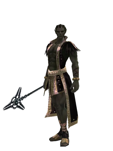 Stick of Eternity on a male Orc mystic, front view