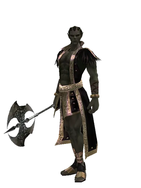 Tarbar on a male Orc mystic, front view