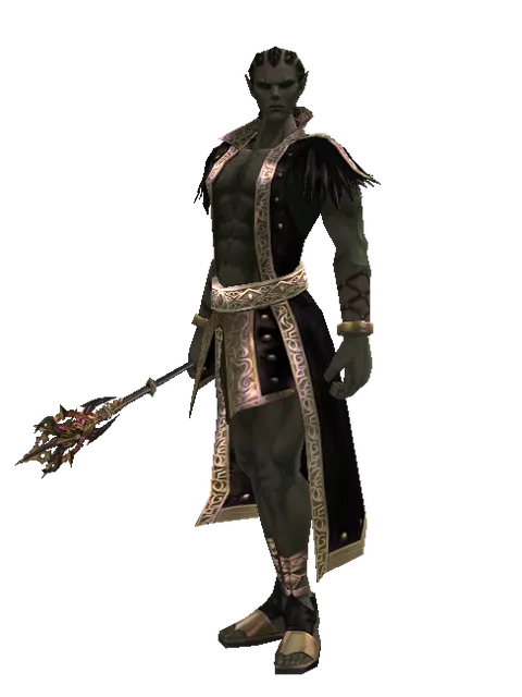 Vesper Mage Blunt on a male Orc mystic, front view