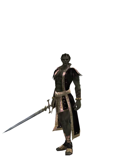 Dark Legion's Edge on a male Orc mystic, front view