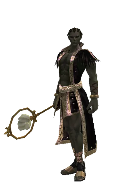 Rock Stick - 30-day limited period on a male Orc mystic, front view