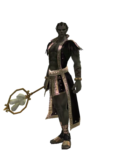 Scissors Stick - 30-day limited period on a male Orc mystic, front view