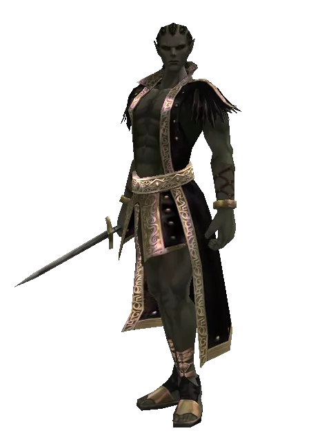 Short Sword on a male Orc mystic, front view