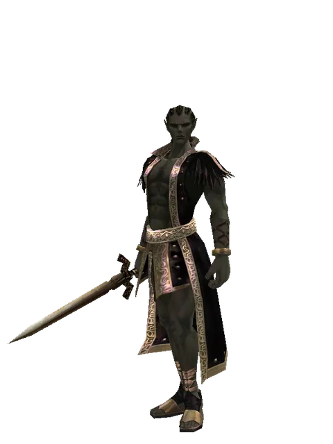 Spinebone Sword on a male Orc mystic, front view