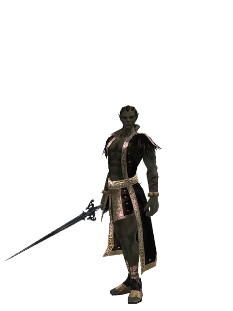 Sword of Miracles on a male Orc mystic, front view