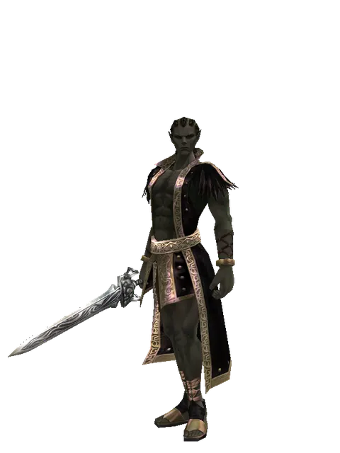 Tallum Blade on a male Orc mystic, front view