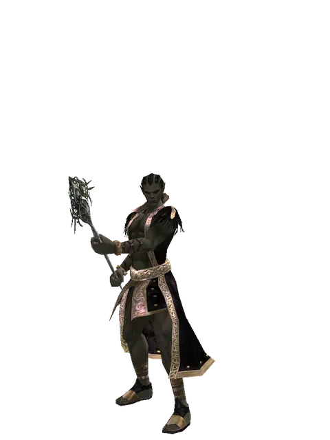 Branch of the Mother Tree on a male Orc mystic, front view