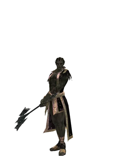 Doom Crusher on a male Orc mystic, front view