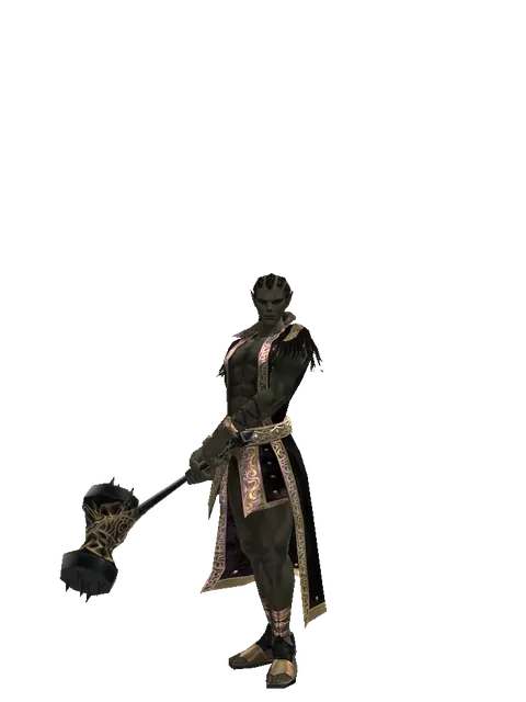 Infinity Crusher on a male Orc mystic, front view